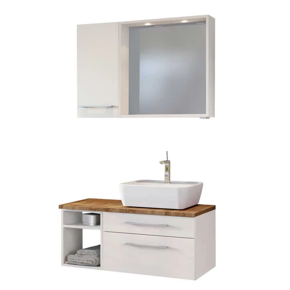 90 cm Bad Einrichtung Waschplatz - Enwicos (dreiteilig)