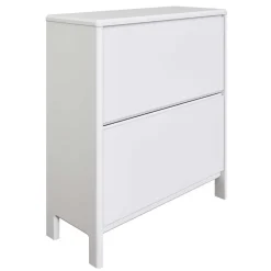 82 cm breite Schuhkommode in Weiß gewachst - Oranias