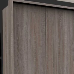 300 cm breiter Falttürenschrank in Holzoptik dunkel - Riding