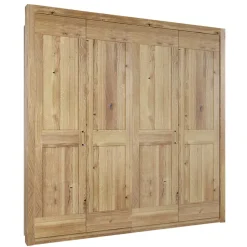 200 cm breiter Kleiderschrank 4-türig in Asteiche - Zamron