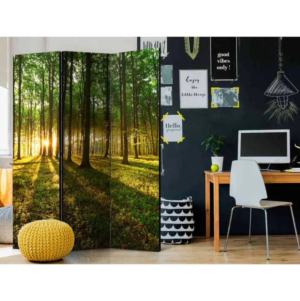 135 cm breiter Raumteiler mit Wald Motiv - Jacopo