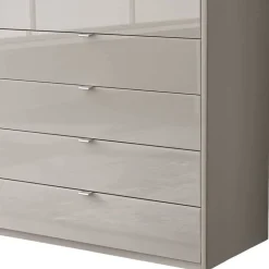 100 cm breiter Schlafzimmerschrank in Hellgrau - Nucina