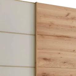 300 cm breiter Schwebetürenschrank mit Glas Beige - Nikoba
