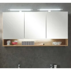 120 cm breiter Spiegelschrank mit 3 Türen & Fach - Tofias