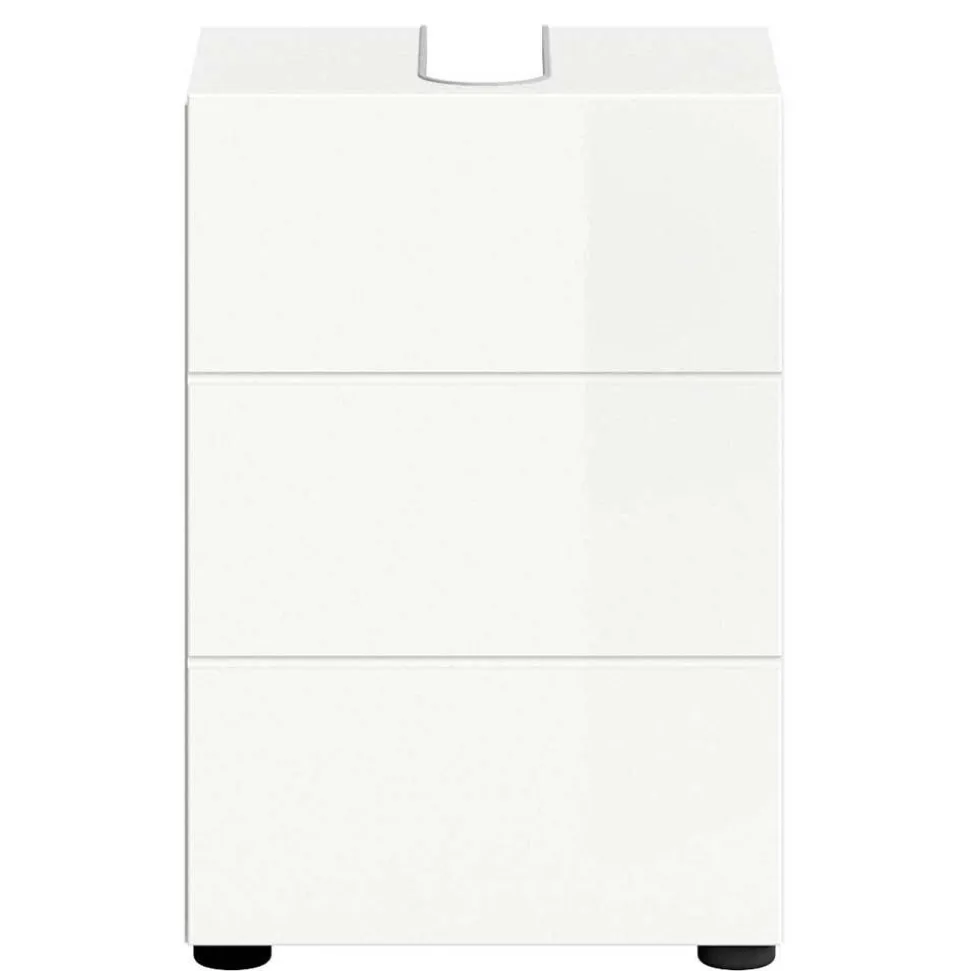 38 cm breiter Waschbeckenschrank in Weiß - Vitablos