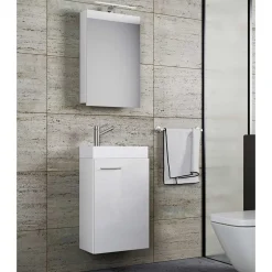 41 cm breiter Waschplatz in Weiß - Vulcanos (zweiteilig)