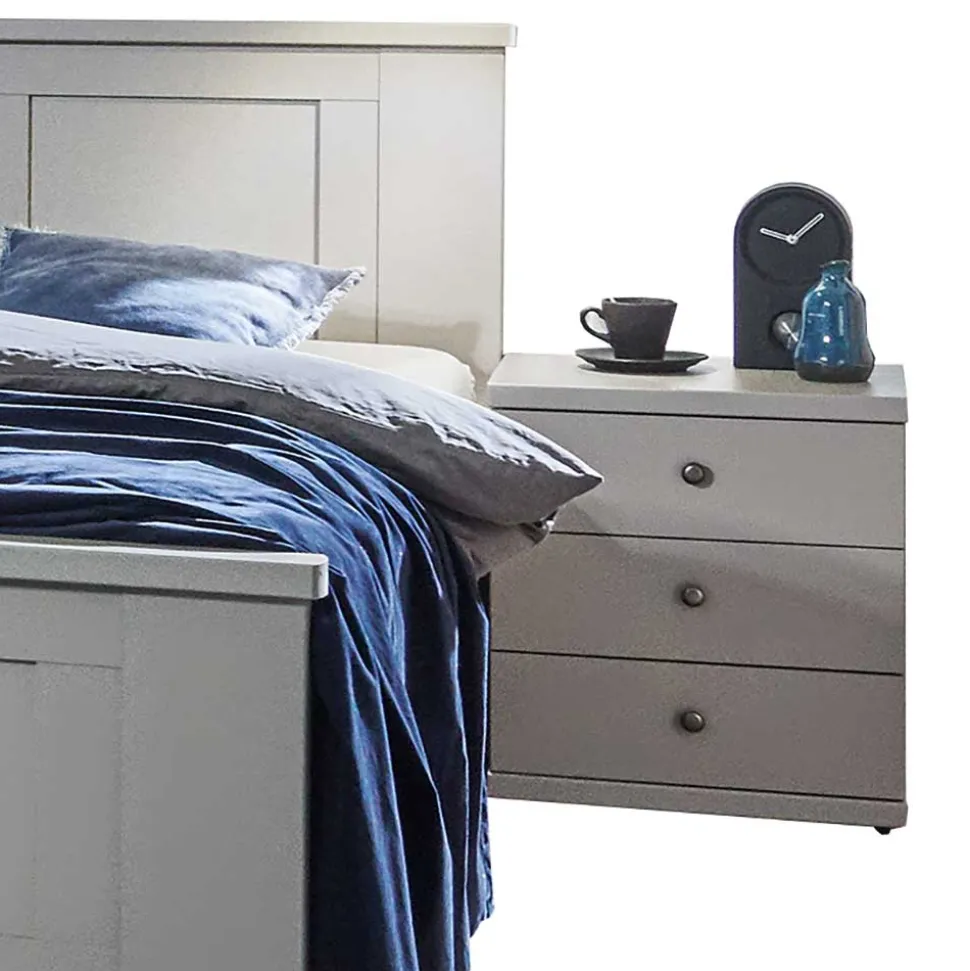 140 cm breites Bett im modernen Landhaus Look - Ridonna