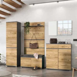 246 cm breites Flurmöbel Set modern - Orsecca (fünfteilig)