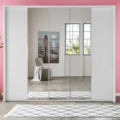 250 cm Kleiderschrank mit Falt- und Drehtüren - Dastrata