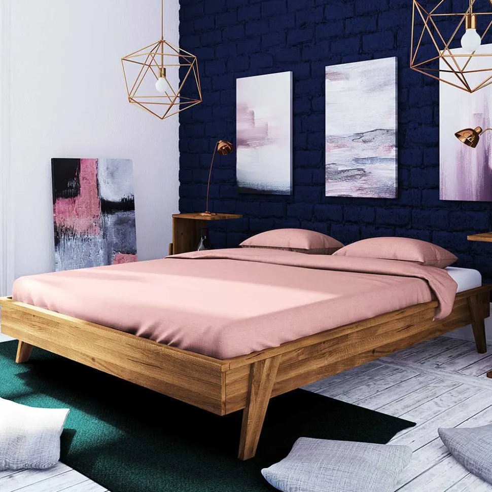 190 cm kurzes Doppelbett aus Holz - Hardus