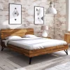 190 cm langes Bettgestell aus Wildeiche Holz - Mandirov