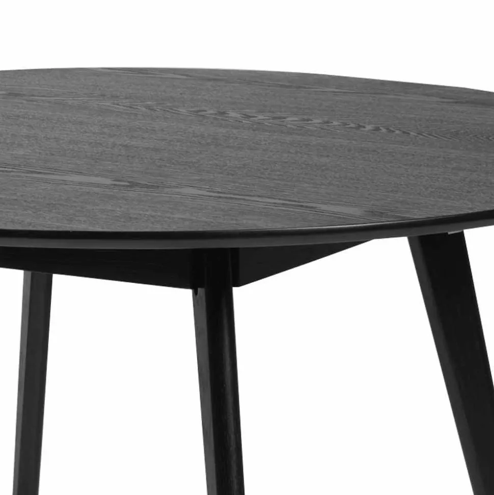 115 cm runder Esstisch in Schwarz - Vartana