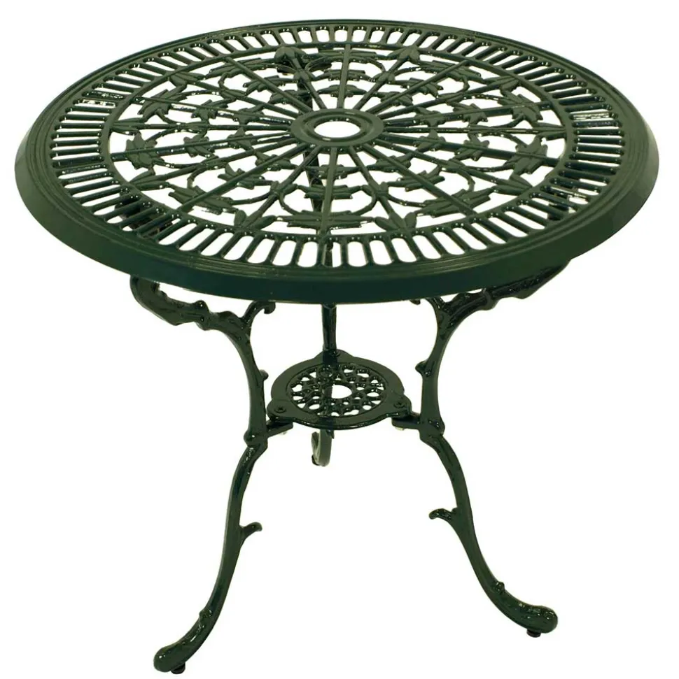 70 cm runder Gartentisch in Grün aus Metall - Jenson