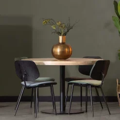 120 cm runder Tisch aus Mango Holz White Wash - Trois