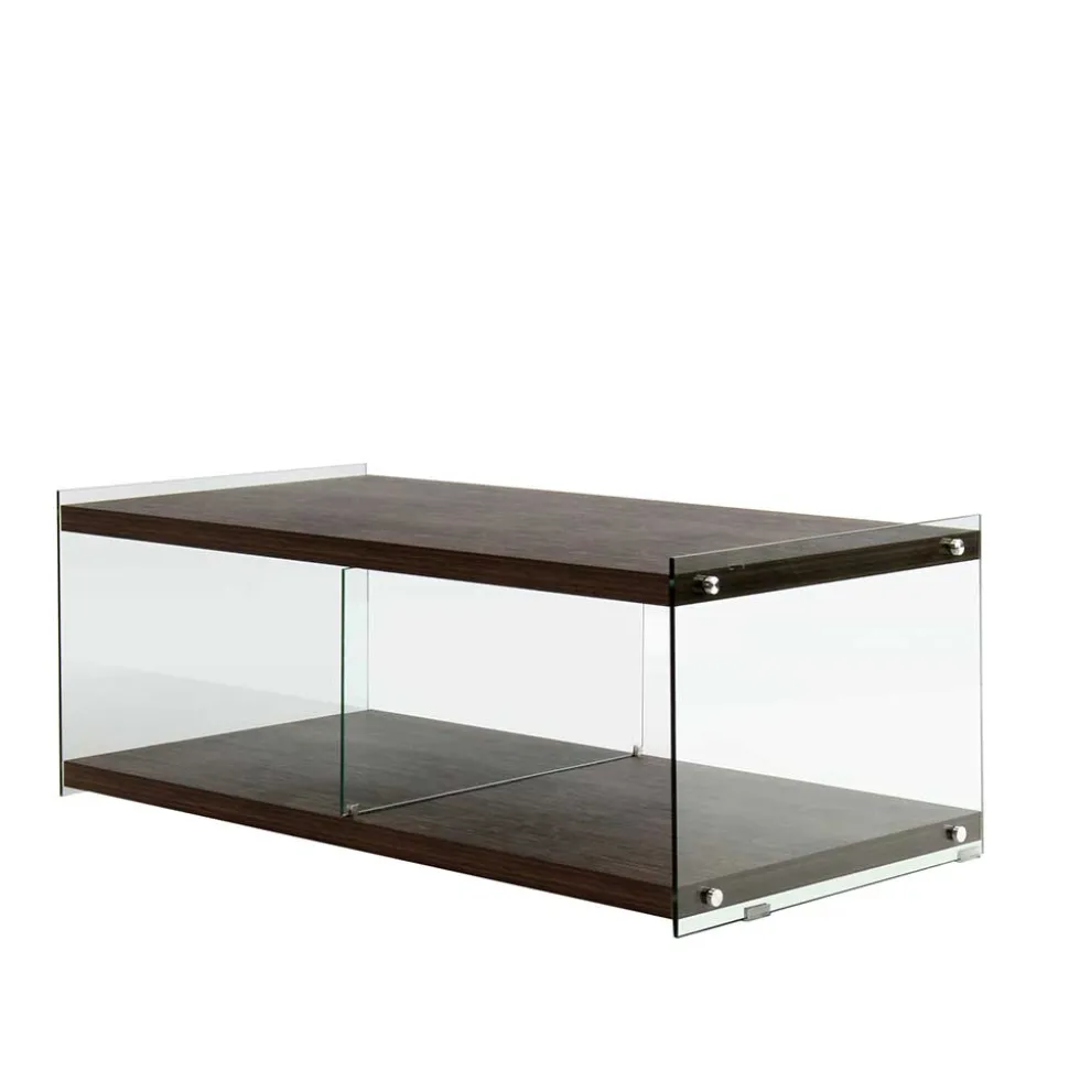 120 cm TV Element in Nussbaum & Transparent - Tomima