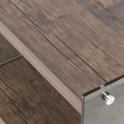 120 cm TV Element in Nussbaum & Transparent - Tomima