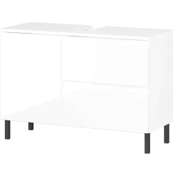 80 cm Waschbeckenschrank in Weiß Hochglanz - Loeesa