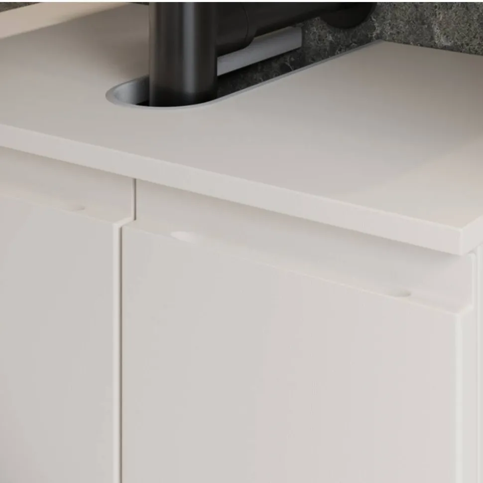 60 cm Waschbeckenschrank in Hellgrau - Dadra