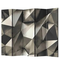 5 Elemente Paravent in Grau & Silber - Menu