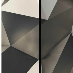 5 Elemente Paravent in Grau & Silber - Menu