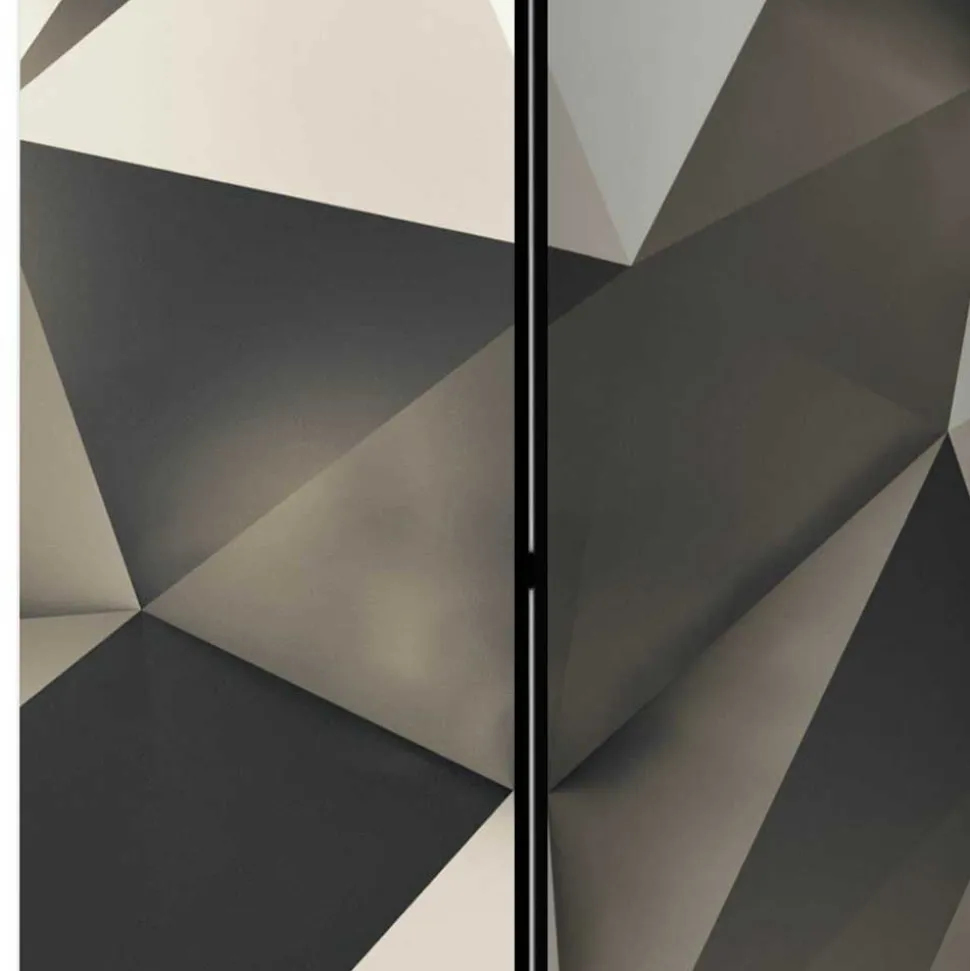 5 Elemente Paravent in Grau & Silber - Menu