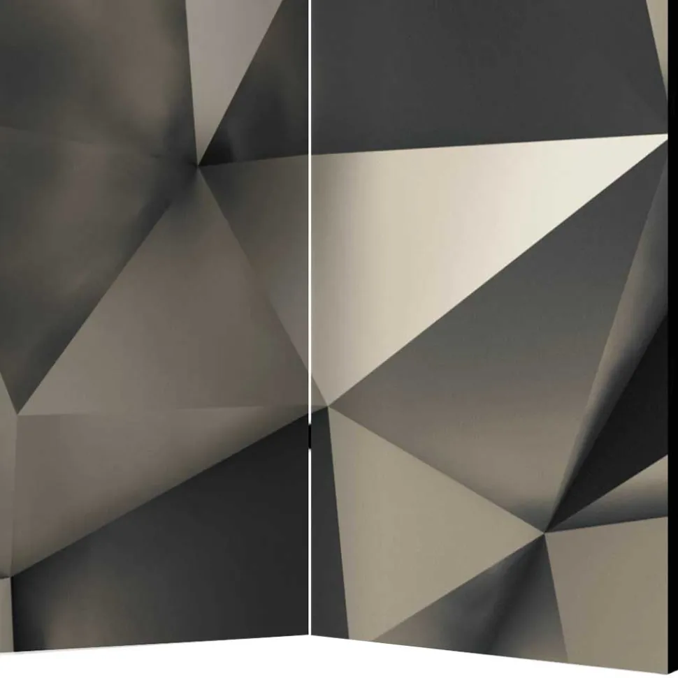 5 Elemente Paravent in Grau & Silber - Menu