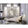 5 Elemente Raumtrenner Weltkarte Vintage - Xose
