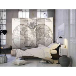 5 Elemente Raumtrenner Weltkarte Vintage - Xose