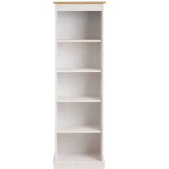 5 Fächer Regal in Weiß und Kiefer Honig - Zentra