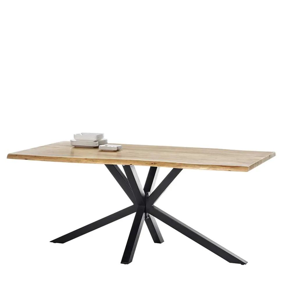 3 Größen Esszimmer Tisch mit Baumkante Akazie - Fornax