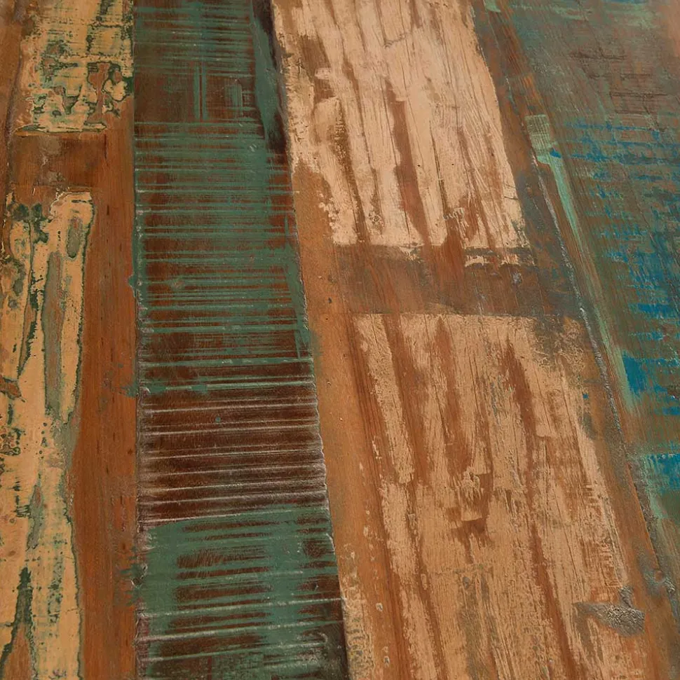 5 Größen Shabby Esstisch aus buntem Altholz - Velanzia