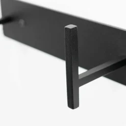 3 Haken Hängegarderobe in Schwarz Stahl - Babelsberg