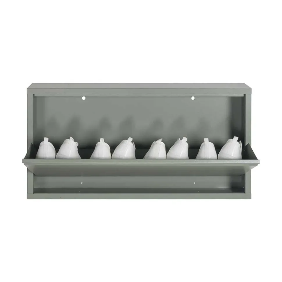 1 Klappen Schuhschrank in Graugrün - Brisco