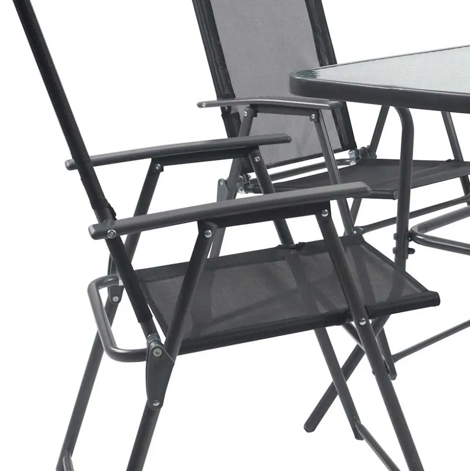 4 Klappstühle & Gartentisch Set - Alcamo (fünfteilig)