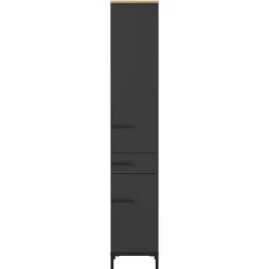 1,90 m Bad Hochschrank in Dunkelgrau - Lucrino