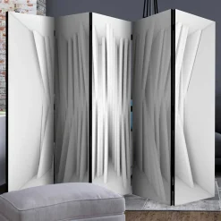 2,25 m breiter Paravent mit abstraktem Muster - Emrada