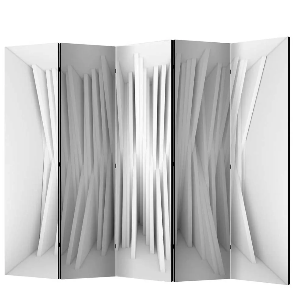 2,25 m breiter Paravent mit abstraktem Muster - Emrada