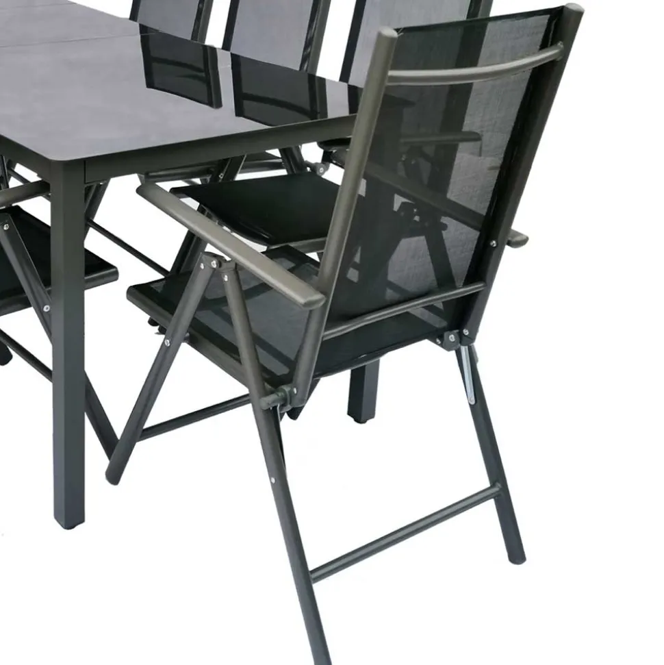 8 Personen Garten-Sitzgruppe Set - Micaelo (neunteilig)