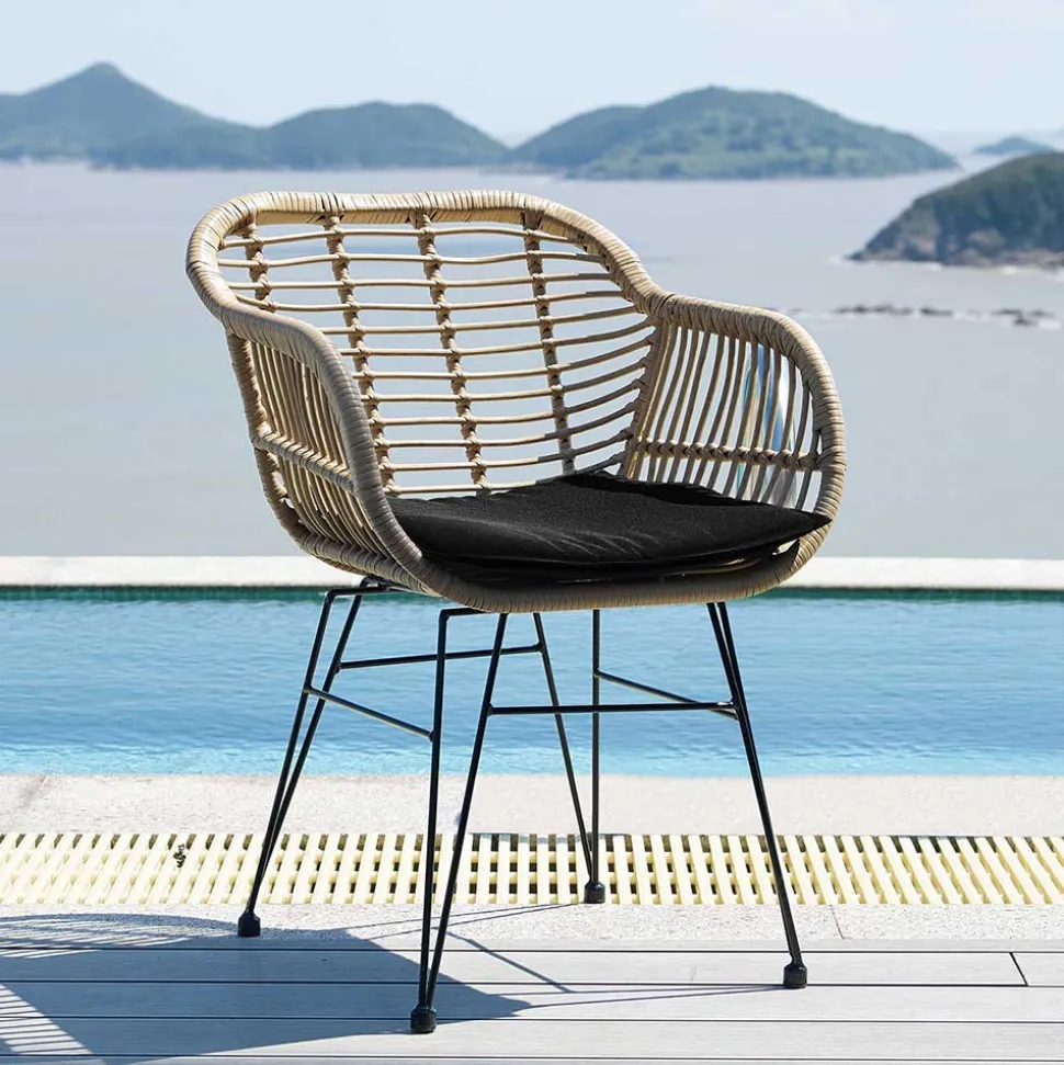 2 Personen Sitzgarnitur aus Kunstrattan - Vasteca (dreiteilig)