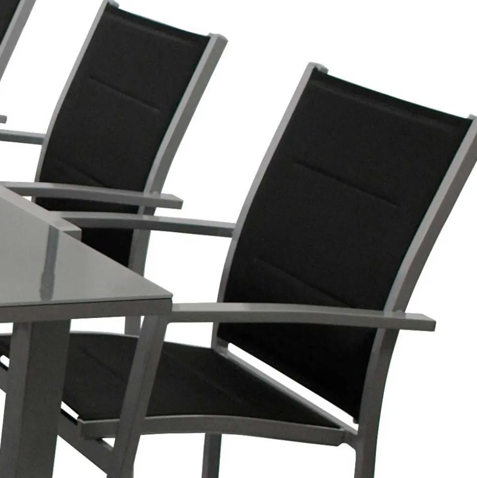 8 Personen Tischgruppe für Garten - Gestina (neunteilig)