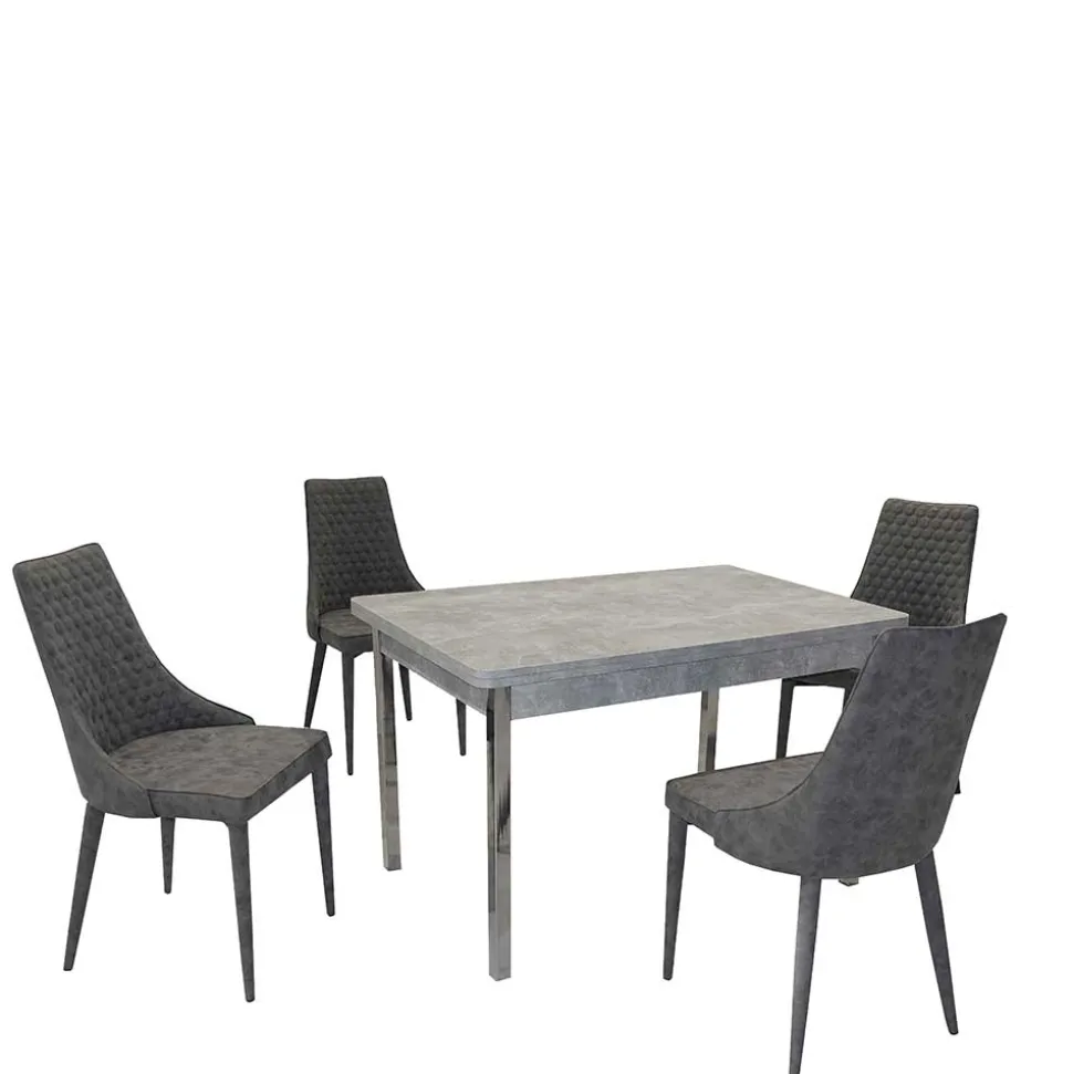 4 Personen Tischgruppe günstig - Times (fünfteilig)