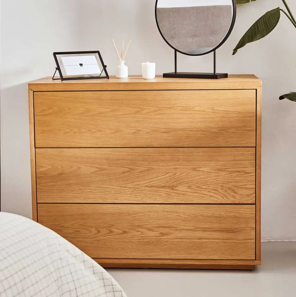 3 Schubladen Kommode mit Sockelgestell - Elastian