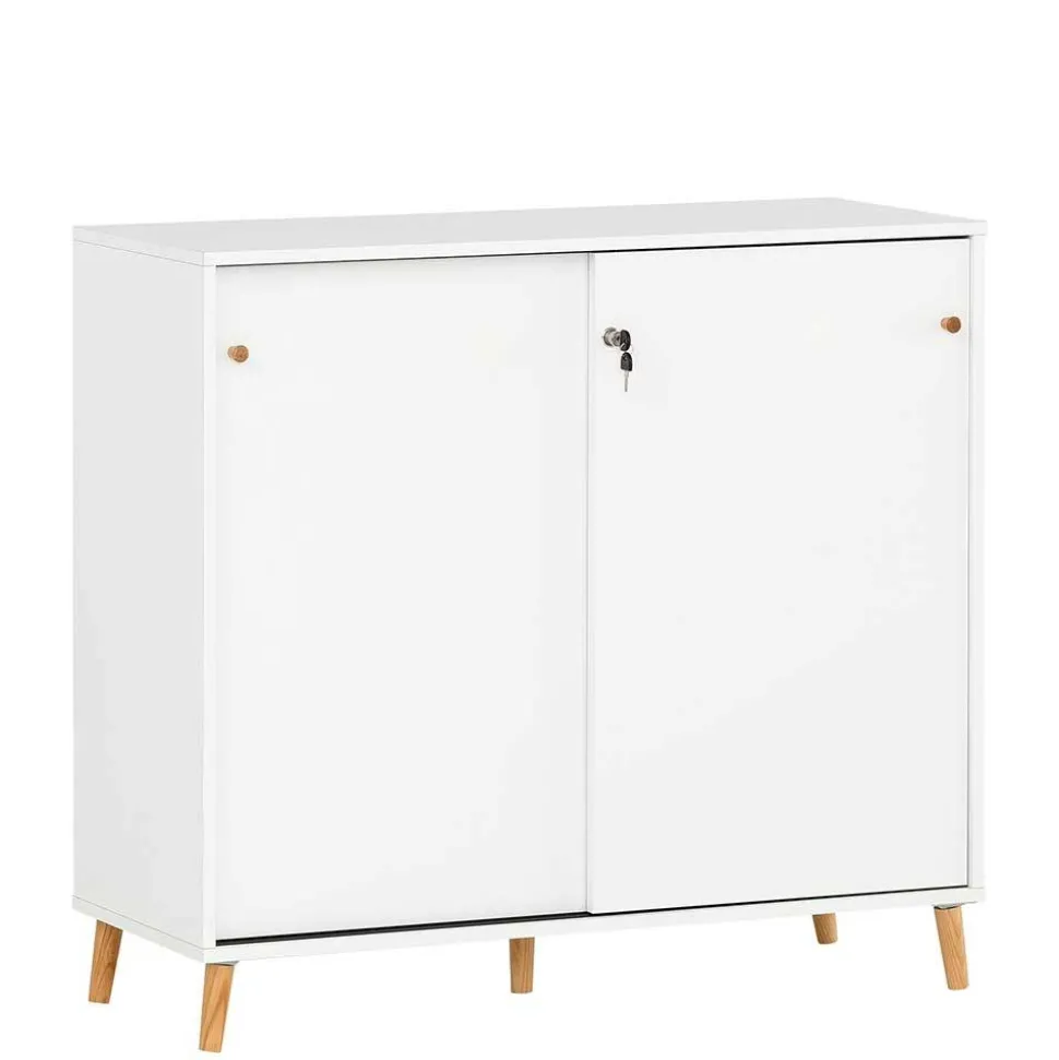 Abschließbarer Officeschrank mit Schiebetüren - Obtin