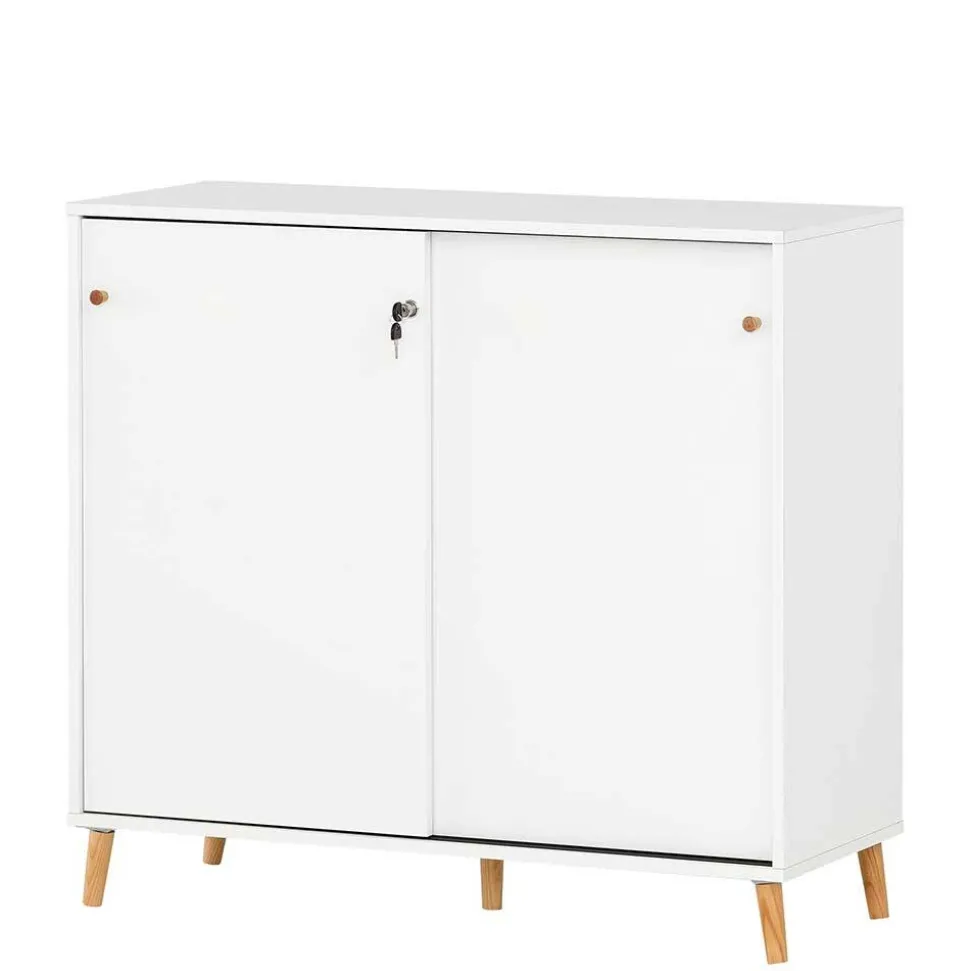 Abschließbarer Officeschrank mit Schiebetüren - Obtin