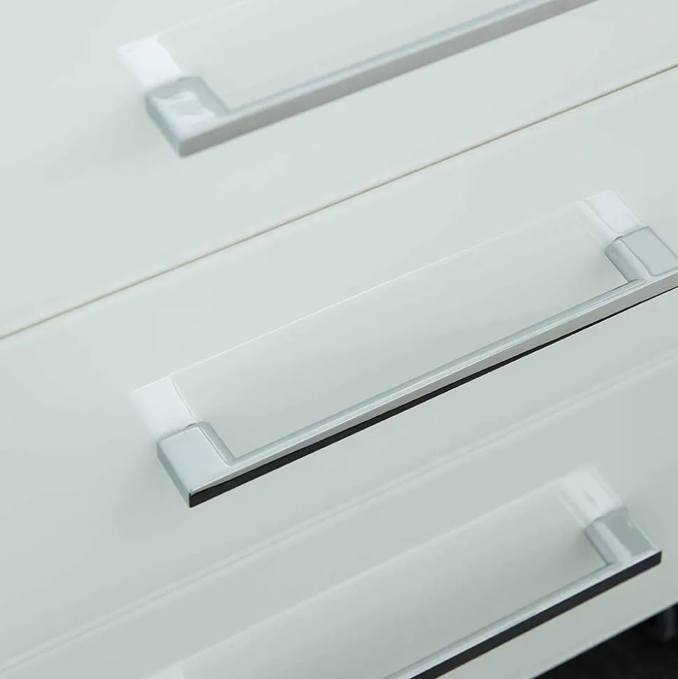 Abschließbarer Rollcontainer in Weiß - Fidania