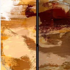 Abstrakt bedruckter Paravent aus Leinwand - Floys