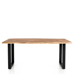 Akazien Esstisch mit Baumkanten - Rai