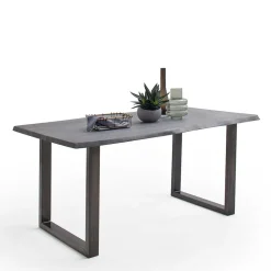 Akazienholz Küchentisch in Grau Baumkante - Tobago