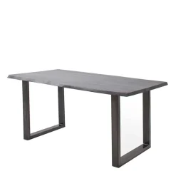 Akazienholz Küchentisch in Grau Baumkante - Tobago