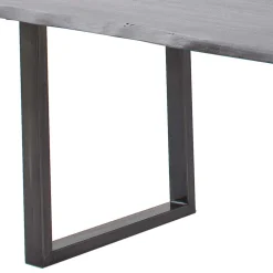 Akazienholz Küchentisch in Grau Baumkante - Tobago